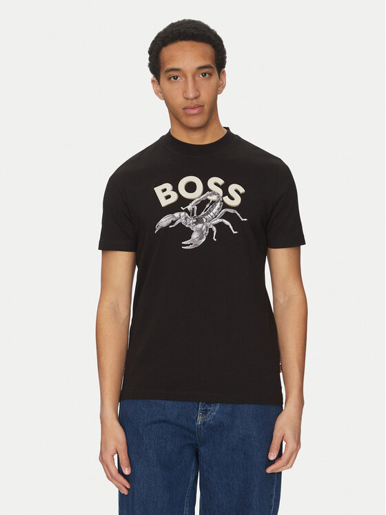 BOSS BOSS T-Shirt Te_Bossfish 50539196 Czarny Regular Fit