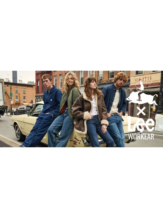 Lee Lee Chinosy Loose Workwear Chino Brązowy Chino Fit
