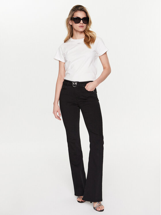 PINKO Pinko T-Shirt 100373 A0KP Λευκό Regular Fit