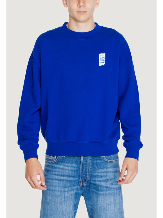 REPLAY Replay Bluza COTTON FLEECE Niebieski To Fit