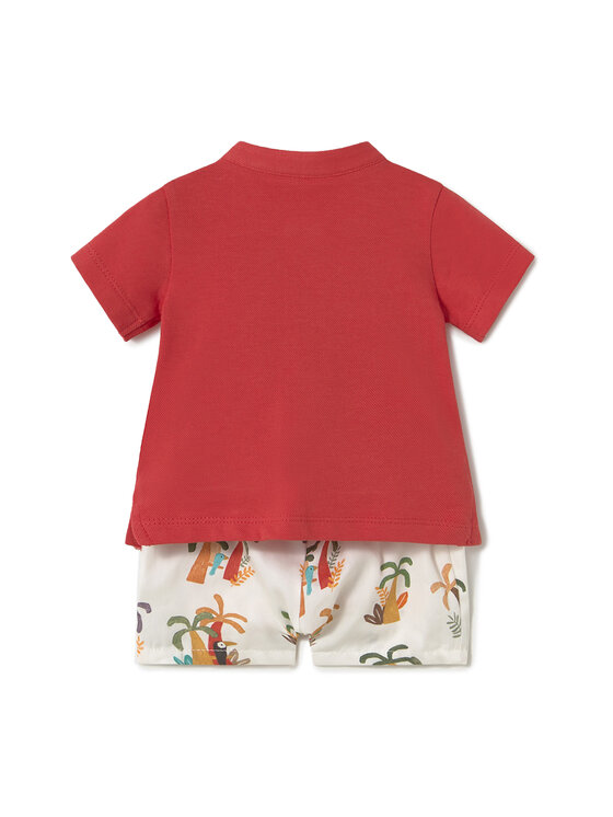 Mayoral Mayoral Set Polohemd und Shorts 1217 Rot Regular Fit