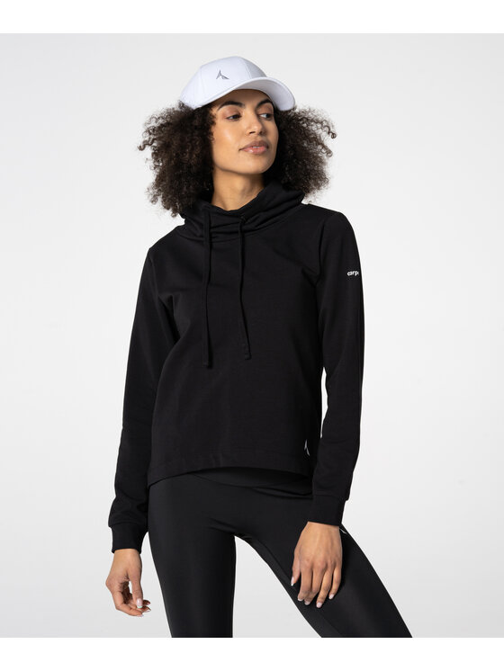 Carpatree Carpatree Bluza LooseNeck Czarny Relaxed Fit