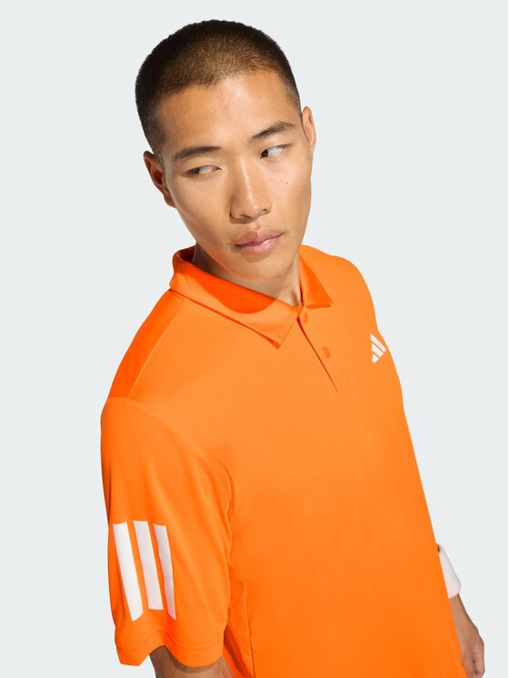 adidas adidas Koszulka techniczna Club Tennis 3-Stripes Pomarańczowy Regular Fit