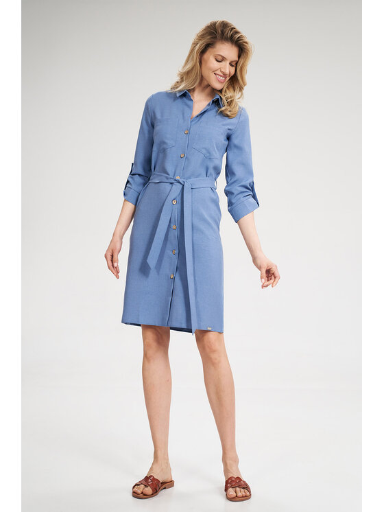 FIGL FIGL Šaty M701 Modrá Regular Fit