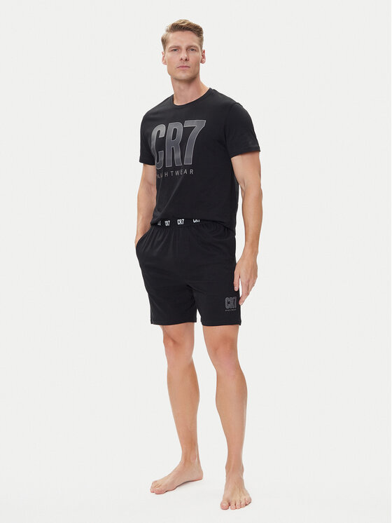 Cristiano Ronaldo CR7 Piżama 8730-41 Czarny Regular Fit