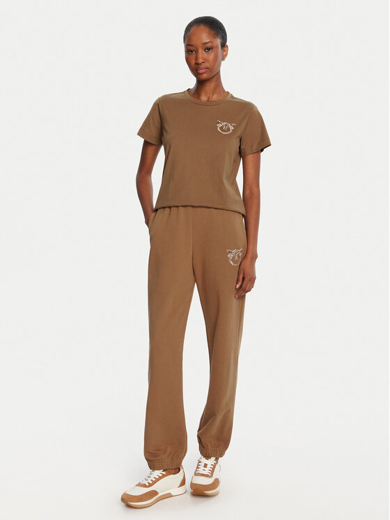 PINKO PINKO Футболка Nambrone 103320 A2RN Коричневий Regular Fit