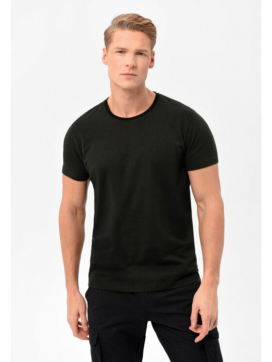 Volcano Volcano T-Shirt T-CAS Zielony Regular Fit