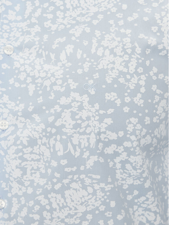 Calvin Klein Calvin Klein Camicia Floral Print K10K112610 Celeste Slim Fit