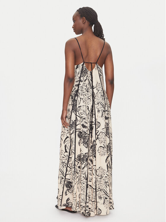 Maaji Maaji Ljetna haljina Sepia Fiori Lily PT1930CLD001 Bež Relaxed Fit