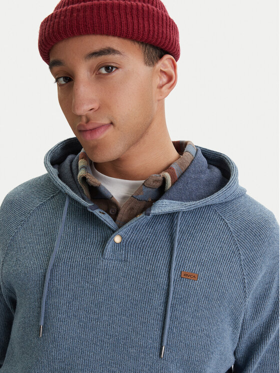 RVCA RVCA Pulóver Port AVYFT00382 Kék Regular Fit