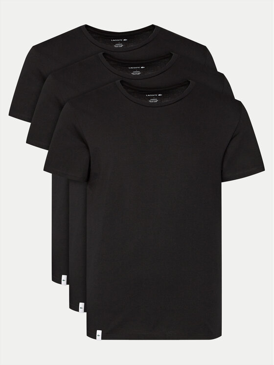 Lacoste Lacoste T-kreklu komplekts TH3451 Melns Regular Fit