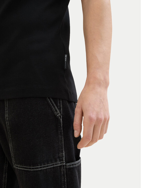 Tom Tailor Denim Tom Tailor Denim Tank-Top 1042035 Schwarz Regular Fit