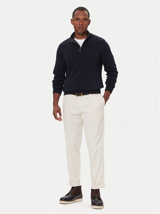 Barbour Barbour Sveter Half Zip MKN1074NY91 Tmavomodrá Regular Fit