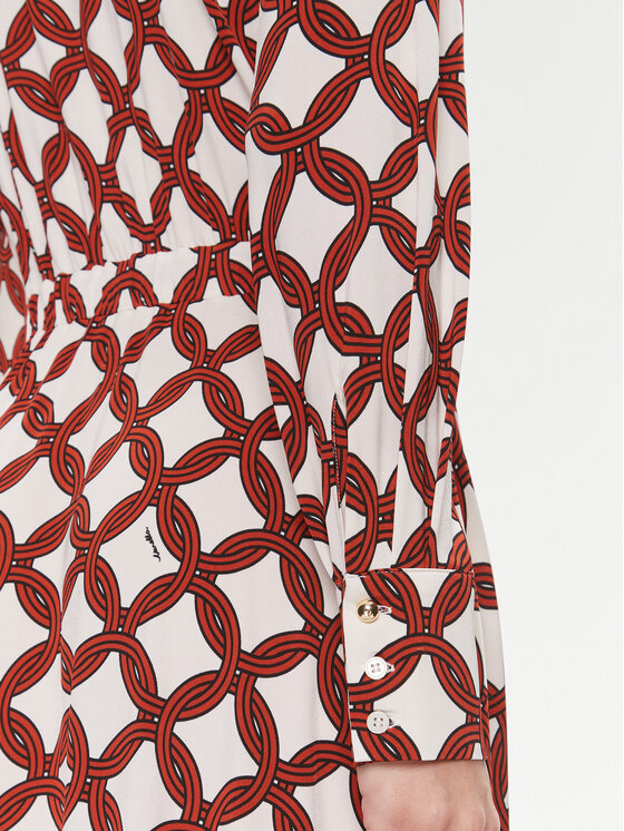 Marella Marella Sukienka codzienna Pluto 2413621031200 Écru Regular Fit