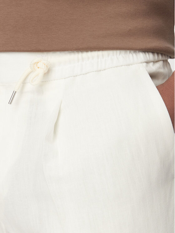 HUGO HUGO Kalhoty z materiálu 50559695 Krémová Regular Fit