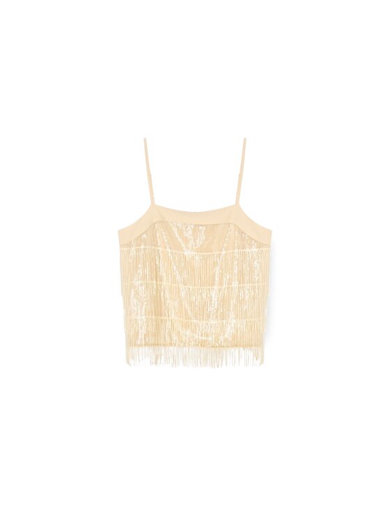 Motivi Motivi Top D037Q000544N002 Crema Boxy Fit