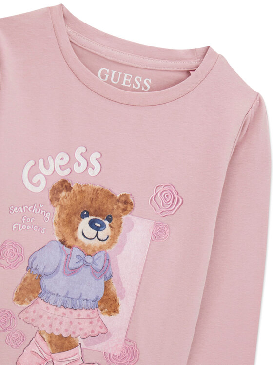 Guess Guess Bluzka K6YI11 K3676 Różowy Regular Fit