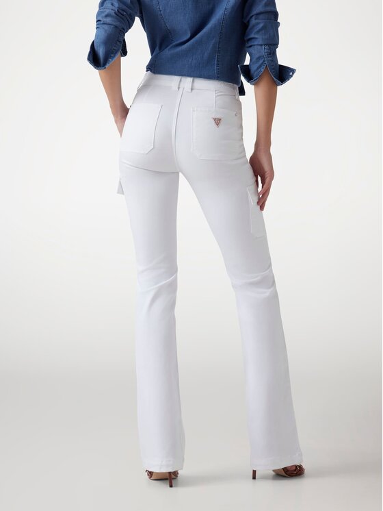 Guess Guess Spodnie materiałowe 174913 Biały Slim Fit