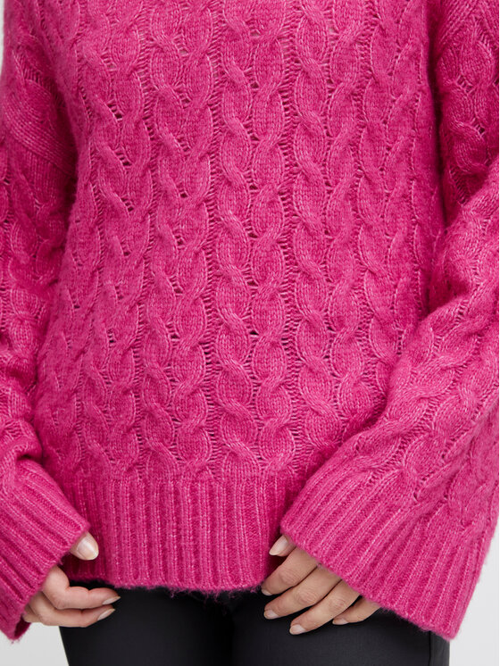 Fransa Fransa Rollkragenpullover 20612718 Rosa Relaxed Fit