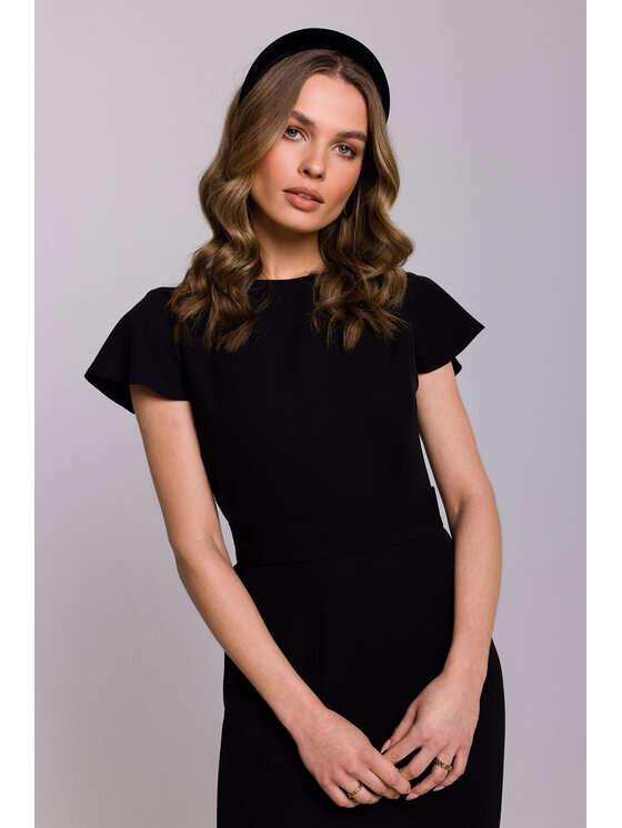 Stylove Stylove Každodenné šaty S336 Čierna Regular Fit