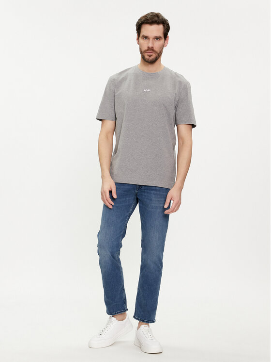 BOSS Boss T-krekls Tchup 50473278 Pelēks Relaxed Fit