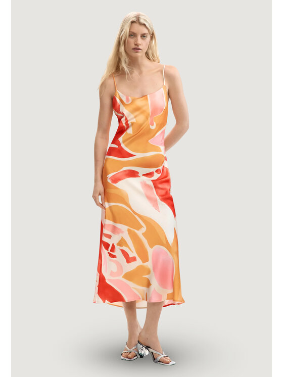 Desigual Desigual Sukienka codzienna VEST_WAVE Pomarańczowy Egg Fit