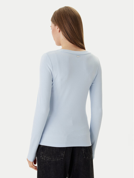 Calvin Klein Calvin Klein Bluză LV044D235G Albastru celest Slim Fit