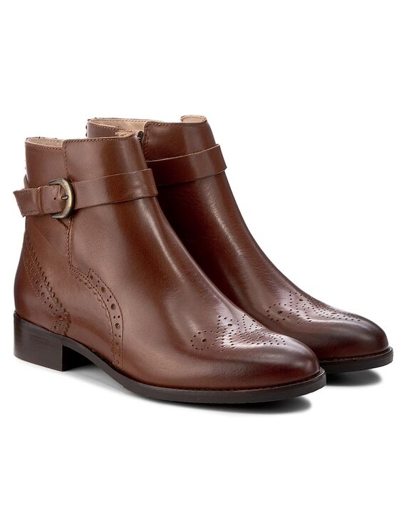 Clarks Botki Netley Olivia 261285164 Br zowy Modivo.pl