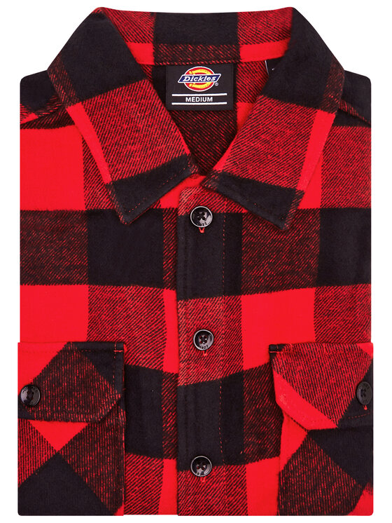 Dickies Dickies Koszula Unisex New Sacramento DK0A4XDZRDX Czerwony Regular Fit