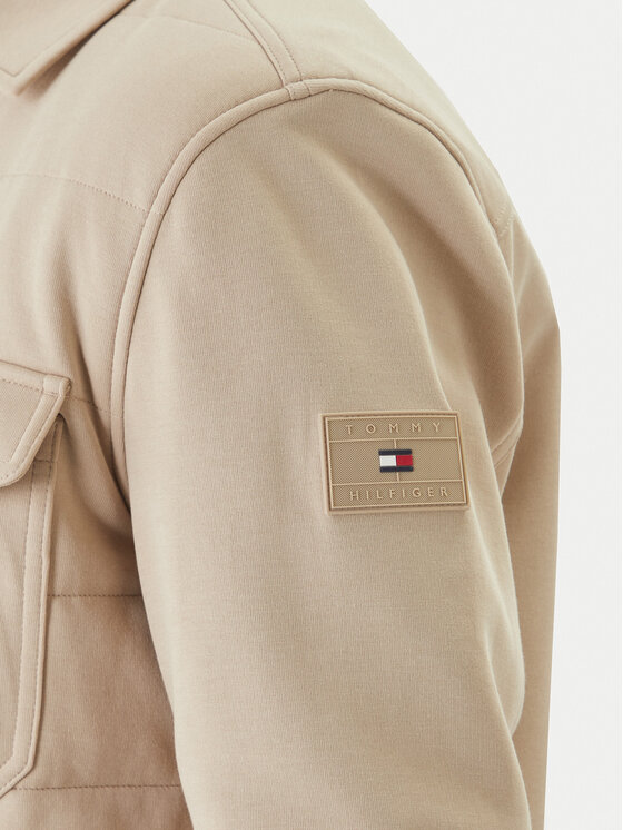 Tommy Hilfiger Tommy Hilfiger Marškinių švarkas Mix Media MW0MW42486 Smėlio Regular Fit