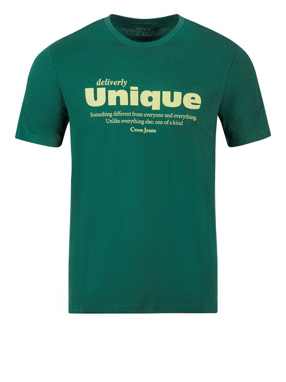 Cross Jeans Cross Jeans T-Shirt 15899-027 Zielony Regular Fit