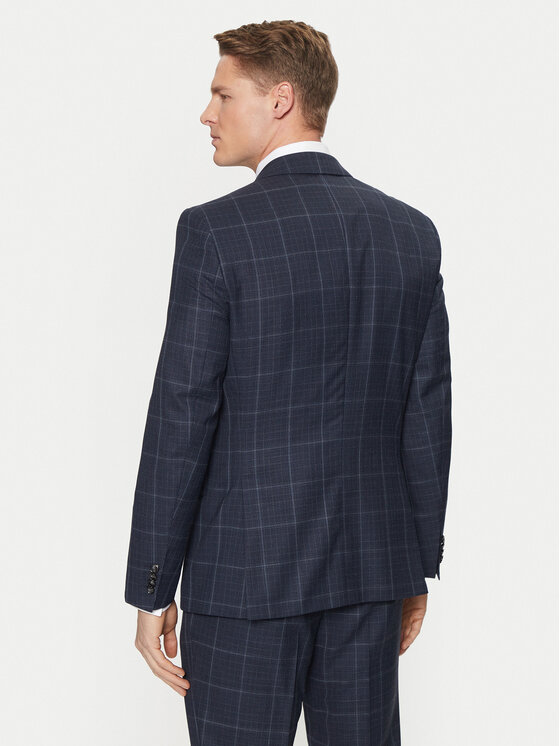 BOSS BOSS Garnitur H-Huge 50518097 Granatowy Slim Fit