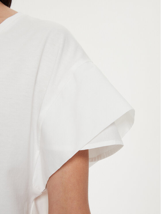 Sisley Sisley Tricou 3AIRL400M Alb Regular Fit