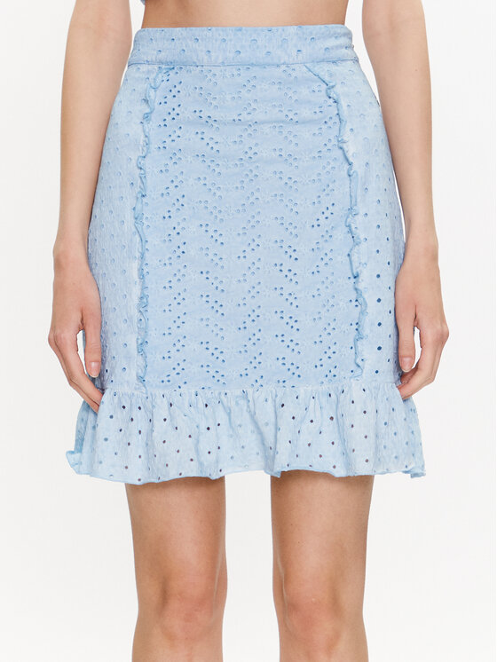 Guess Minigonna Aini W3GD0A KALQ0 Blu Slim Fit, taglia : M