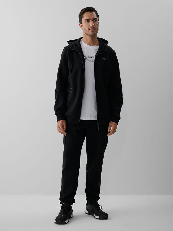 4F 4F Bluza OVERLAND Czarny Regular Fit