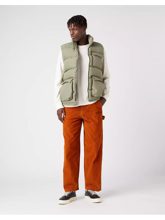 Wrangler Wrangler Gilet PUFFER VEST CASEY JONES Verde Regular Fit