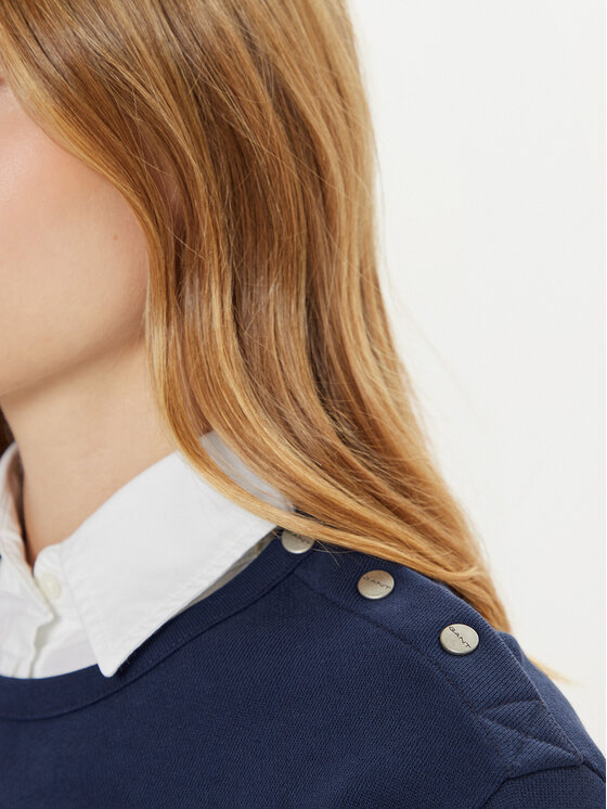 Gant Gant Суитшърт Color Blocked 4201254 Тъмносин Loose Fit