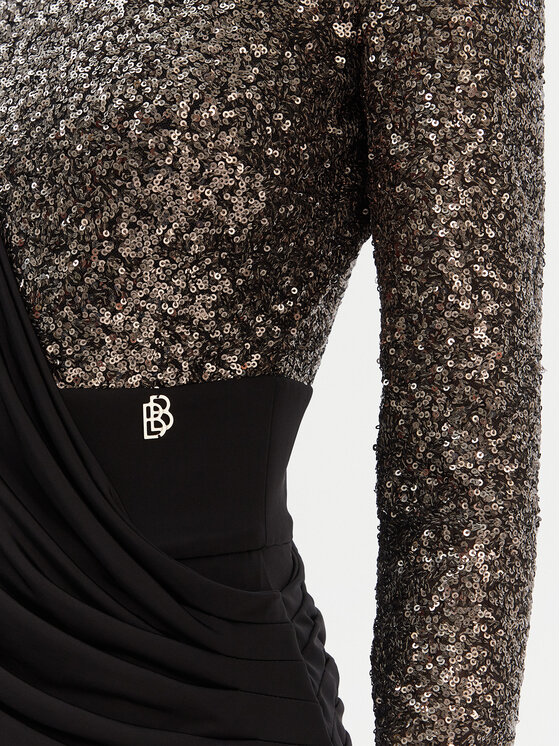 Babylon Babylon Vakarinė suknelė T_S00823 Juoda Slim Fit