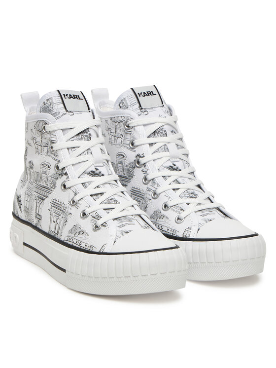 KARL LAGERFELD KARL LAGERFELD Teniși KL60455 Alb