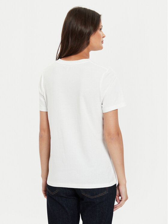 Tommy Hilfiger Tommy Hilfiger Tricou Script WW0WW43459 Écru Regular Fit