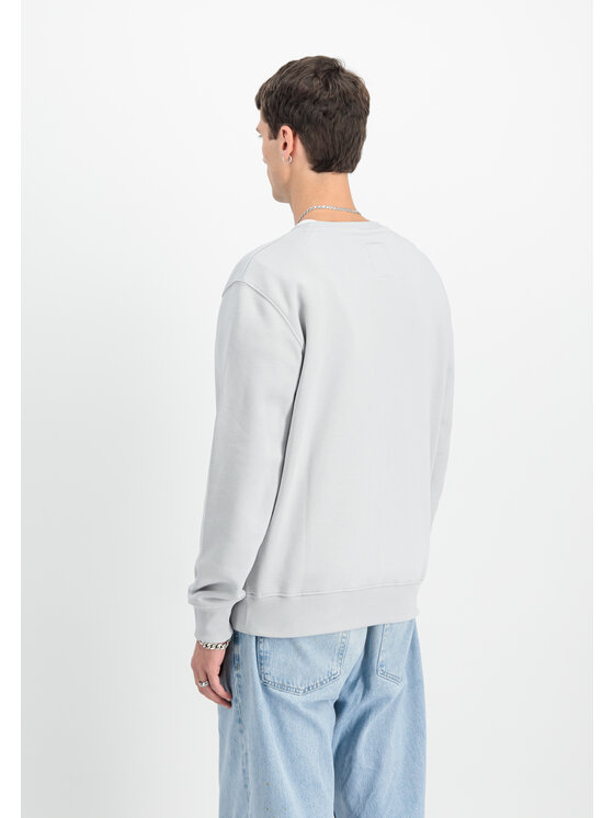 Alpha Industries Alpha Industries Bluza Basic Big Logo Sweatshirt Szary Regular Fit