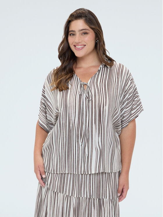 Fiorella Rubino Fiorella Rubino Blusa 2029L000691N0S1 Marrone Boxy Fit
