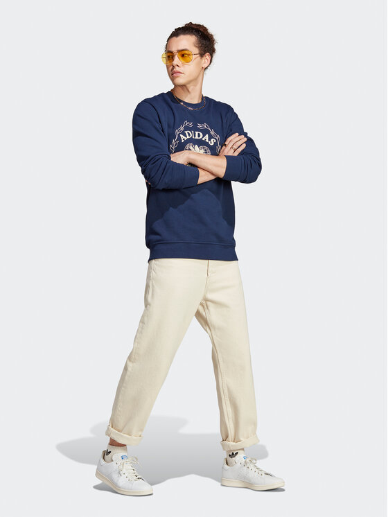 Felpa Graphics Archive Crew Sweatshirt IC5769 Blu