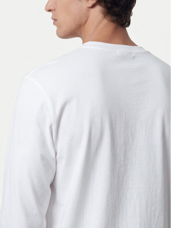 Calvin Klein Calvin Klein Longsleeve Standard Logo LV04LD232G Biały Relaxed Fit
