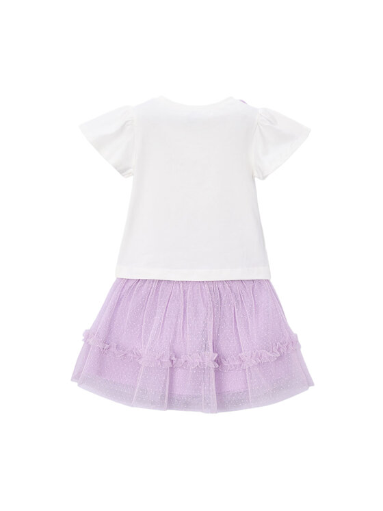 Mayoral Mayoral T-krekla un svārku komplekts 3946 Violets Regular Fit