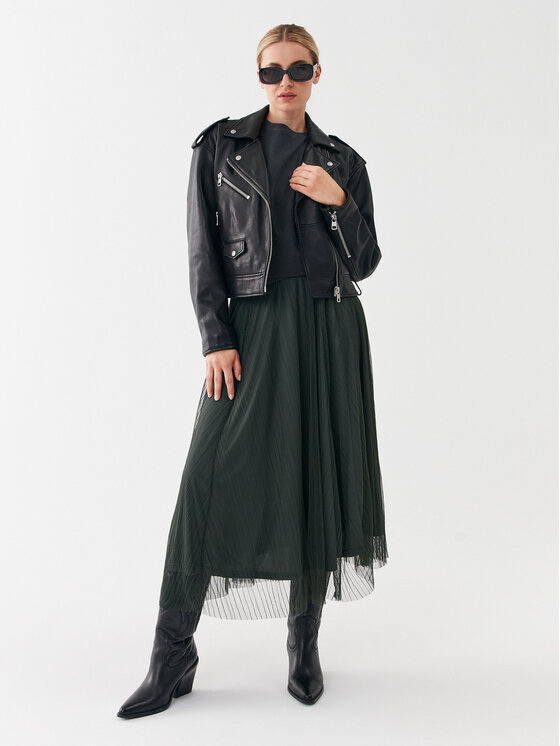 ONLY ONLY Spódnica midi 15214303 Zielony Regular Fit