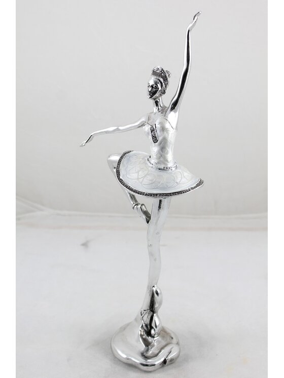 MIAhome MIAhome Figurka baletnica 36x15x8,5 cm OLORINA-2 Srebrny