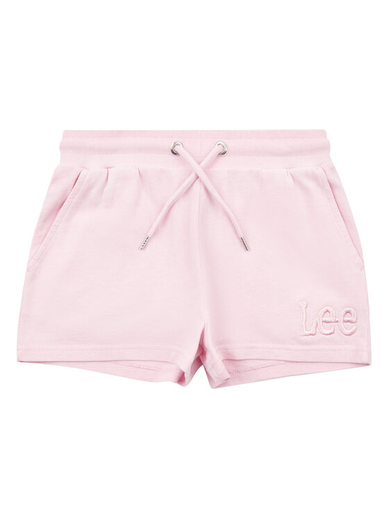 Lee Lee Bavlnené šortky Acid Wash LEG5094 Ružová Regular Fit