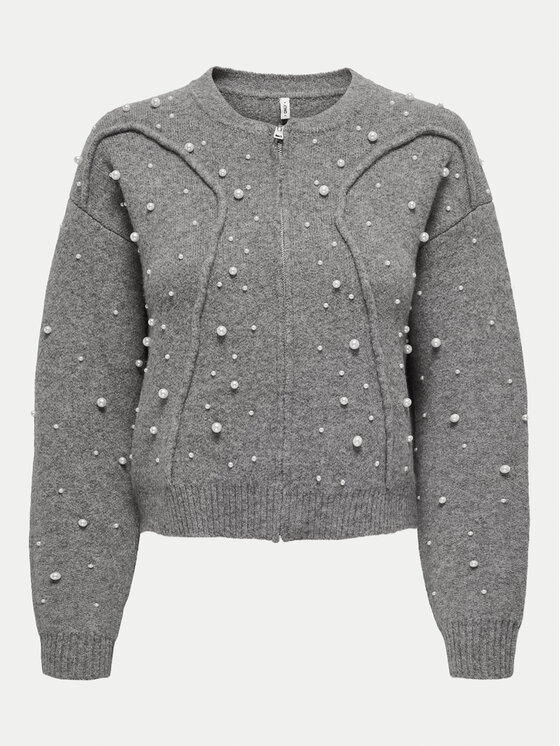 ONLY ONLY Pletena jopica Franka 15334886 Siva Oversize