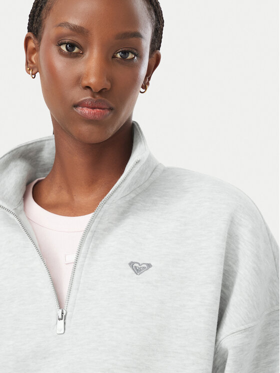 Roxy Roxy Bluza Everfree ERJFT05137 Szary Regular Fit